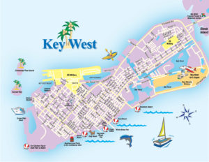 Key West island map