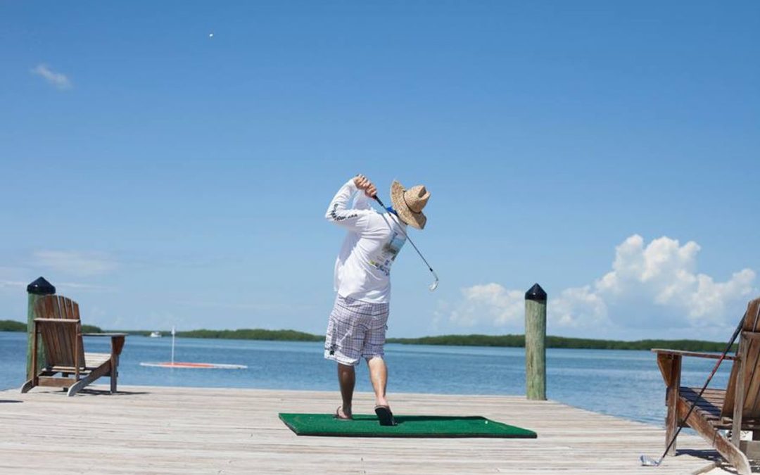 My Nose Almost Blew Off! Conch Scramble On-the-Water Golf Tournament