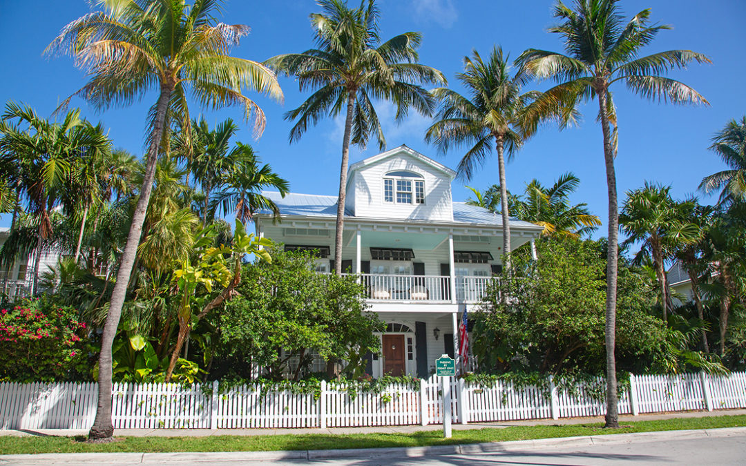 Colorful historical house in Key West, Florida