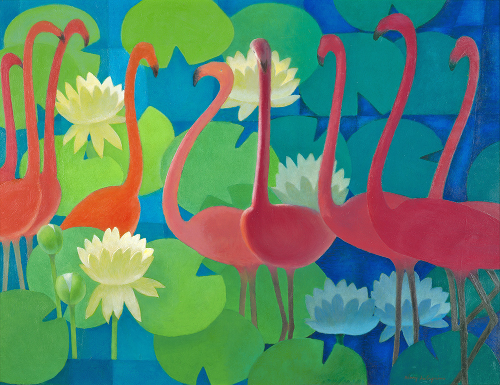 WPA artist Flamingos