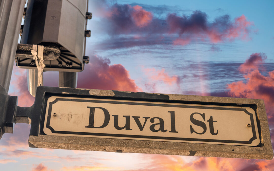 Duval street sign in Key West.