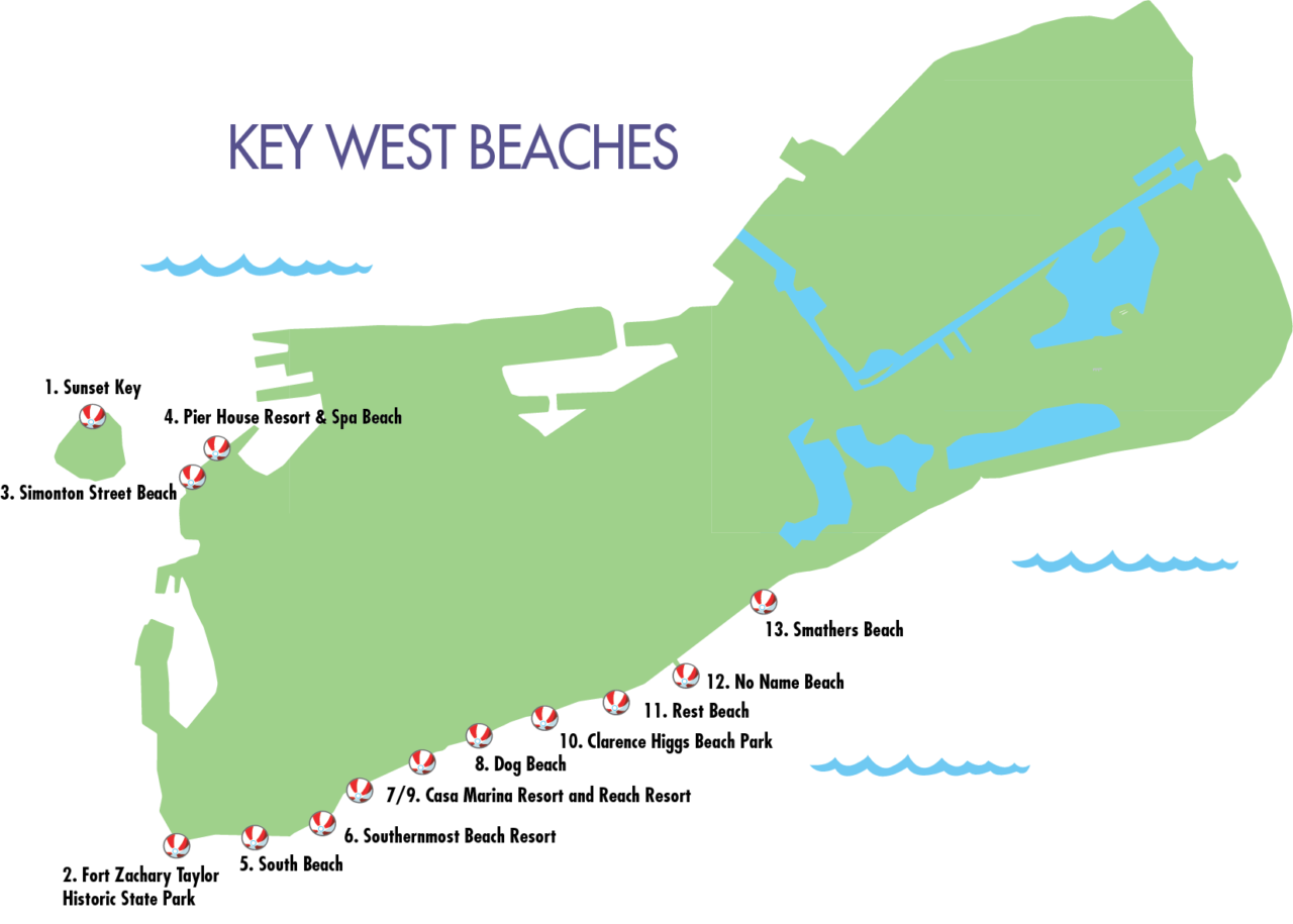 key west beaches near base