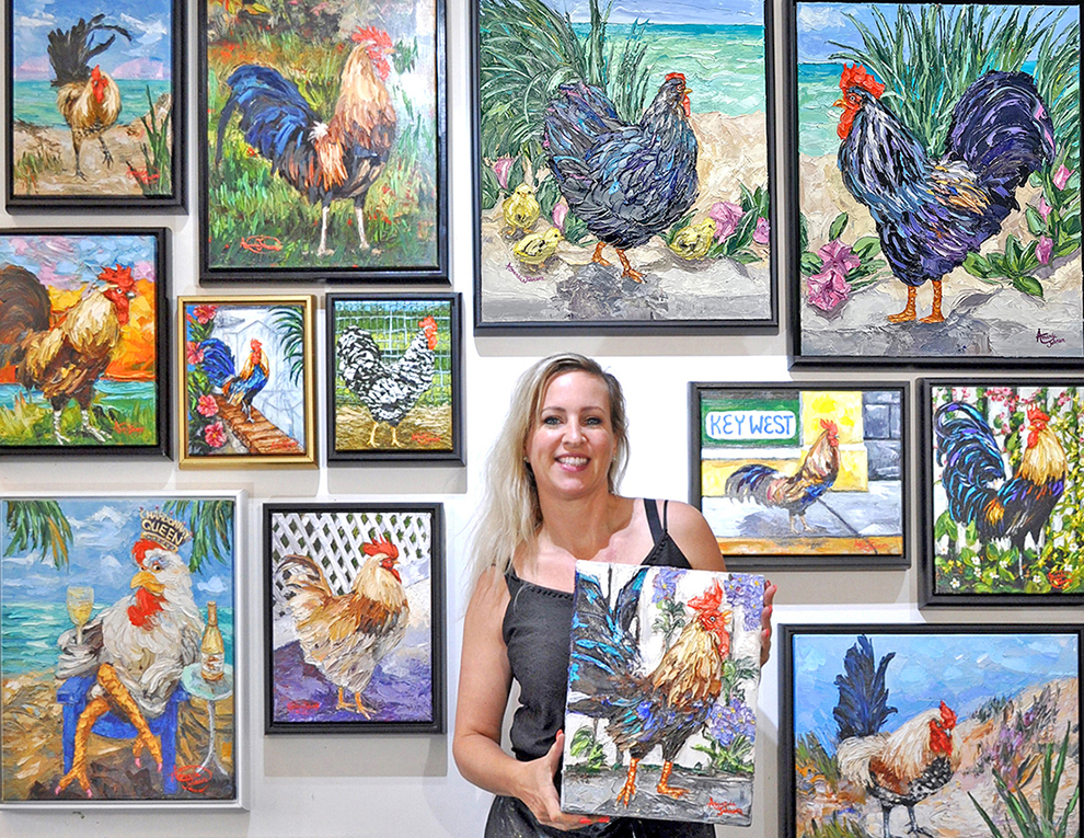 Cock-A-Doodle-Doo!   Artist Amanda Johnson Paints the Town